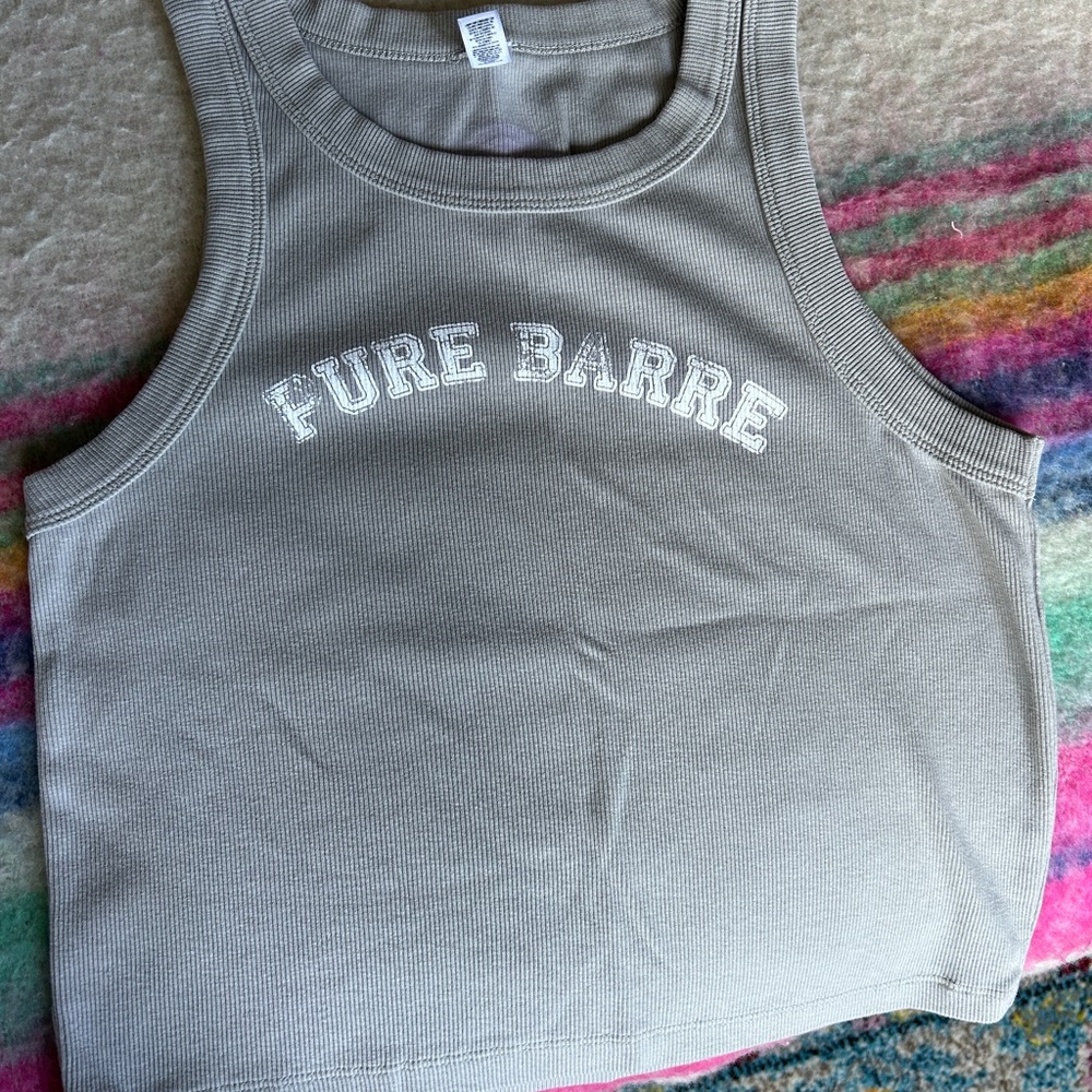 Pure Barre grey/beige Crop Top